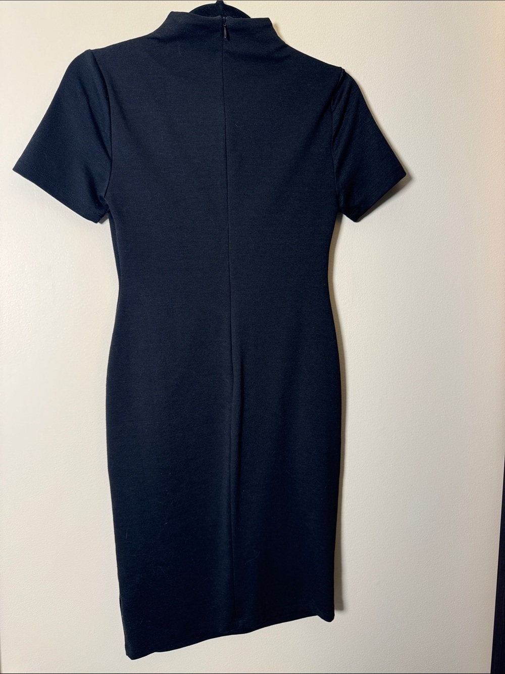 Philosophy Black Short-Sleeve Mock Neck Midi Dress - Picture 2 of 3